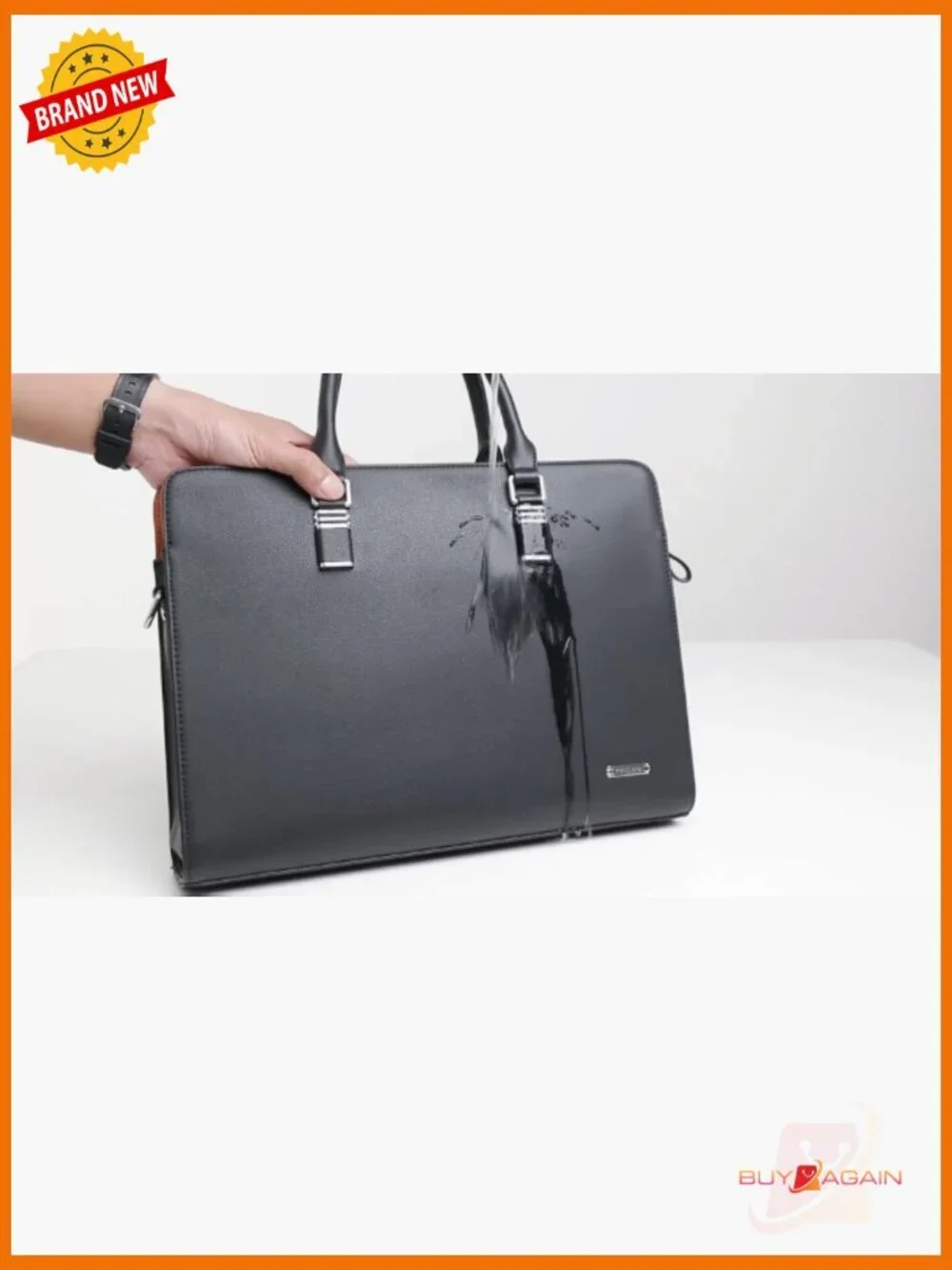 Leather Briefcase Laptop Bag for Men Business Travel Shoulder Bag
